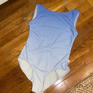 Leotard Blue Ombrée Pinched Low Back